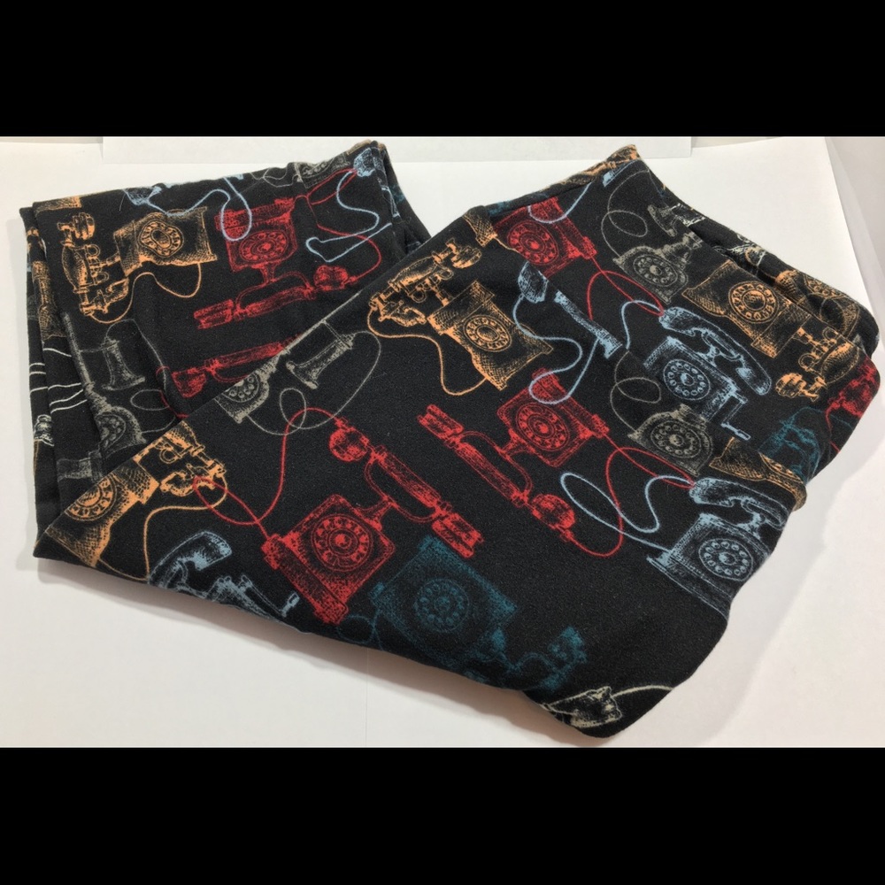 LulaRoe OS Antique Telephone Leggings BRAND NEW